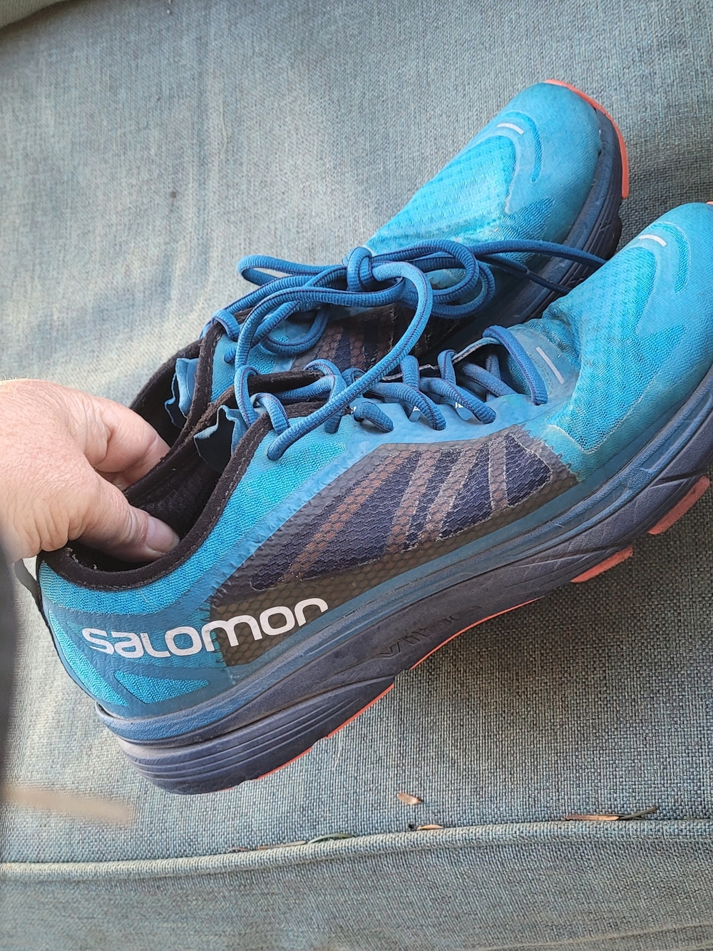 Salomon Men's Blue and Trail Sneakers